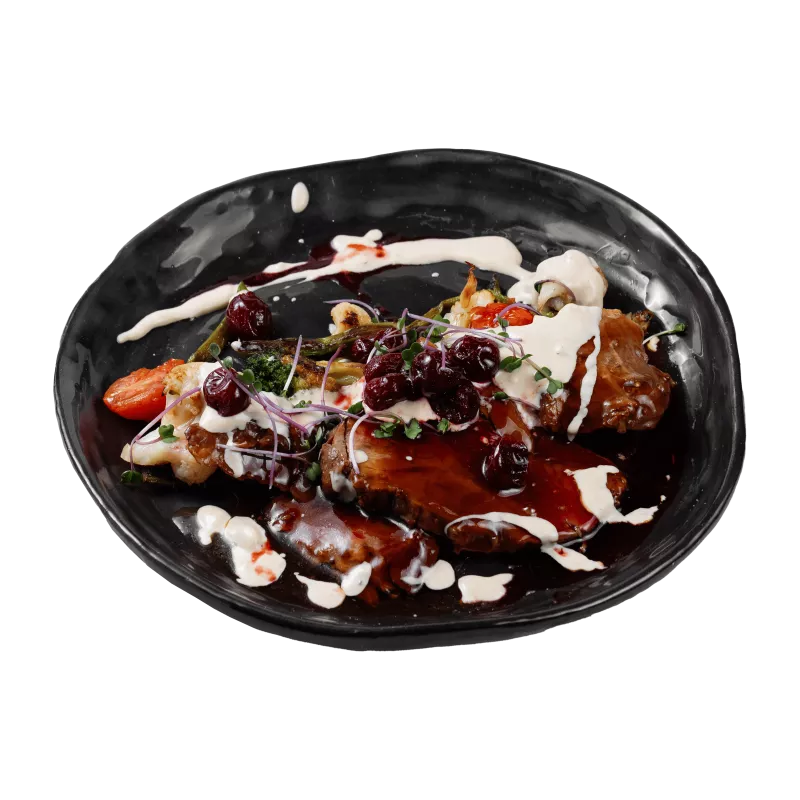 Баранина томленая с овощами