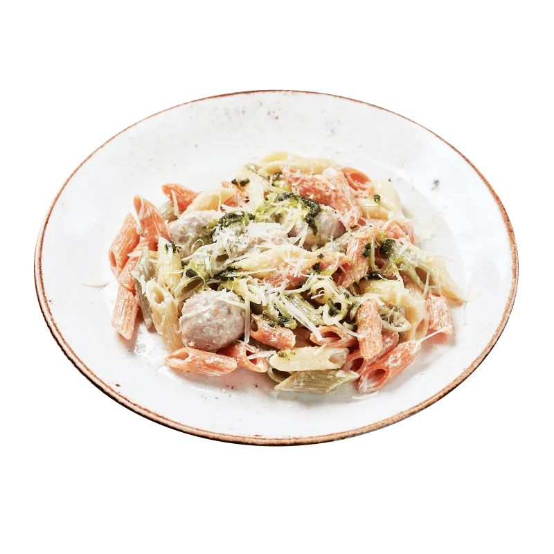 Макарошки с митболами 