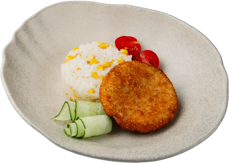 Котлета рыбная с рисом