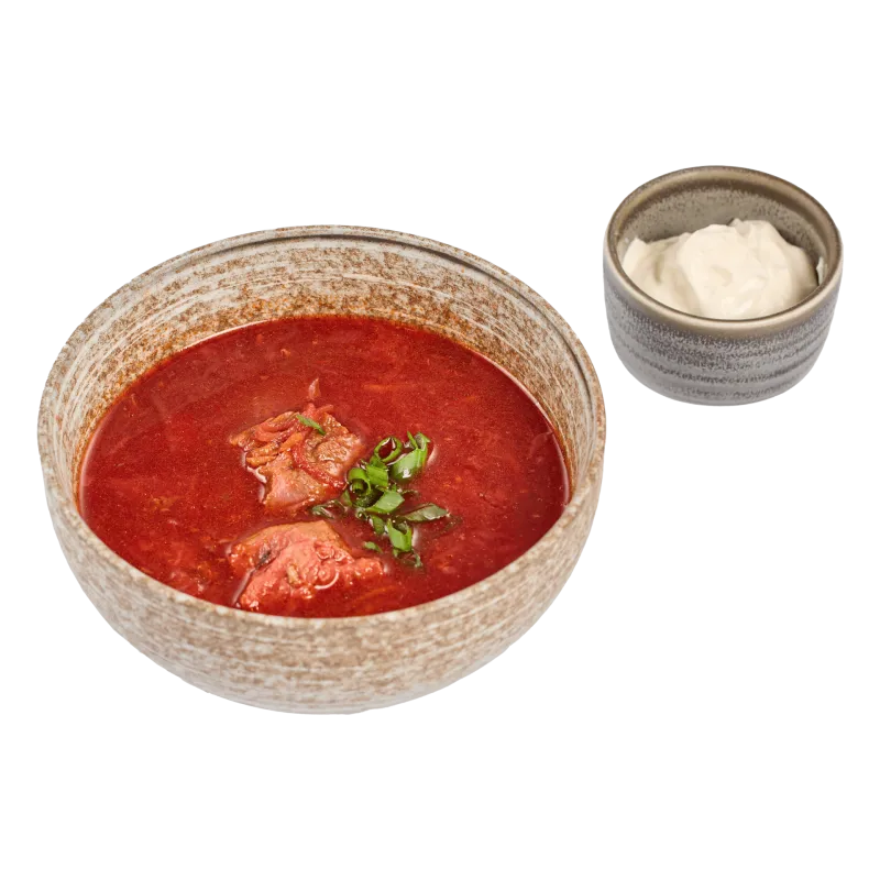 Борщ со сметаной